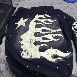 Black Graphic Men's Sweater